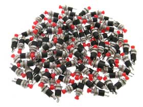 100 Pack Hobby Grade Mini Push Button Switch SPST-N.O.